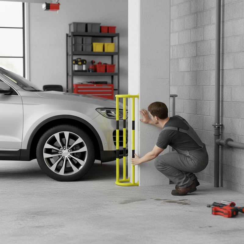 Dark Gray Heavy Duty Vertical Column / Pipe Protector - Wall Mountable