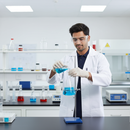 Light Gray Professional Poly Cotton Warehouse Coat - White with Multiple Pockets