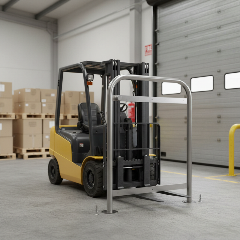 Rosy Brown Heavy Duty Door Guard Protection Stopper - 800mm with Rubber Stopper