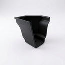 Moulded Ogee Gutter Right Hand Stop End 125 x 100mm — Textured Black