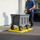 Gray Heavy Duty Yellow Kerb Ramps - Pack of 2 with 4" Rise