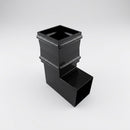 Traditional Aluminium Downpipe Bends 72x72mm – 92.5° & 112.5° — RAL 9005 / 92.5 Degrees