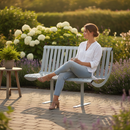 Dark Olive Green Premium Outdoor Steel Seat - Durable and Stylish Design for Public Spaces