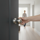 Premium 10 Pack Oval Metal Door Knobs 30mm - Durable Modern Handles for Cabinets and Furniture