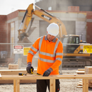 Rosy Brown Long Sleeve High-Visibility Polo Shirt - Orange for Safety and Comfort