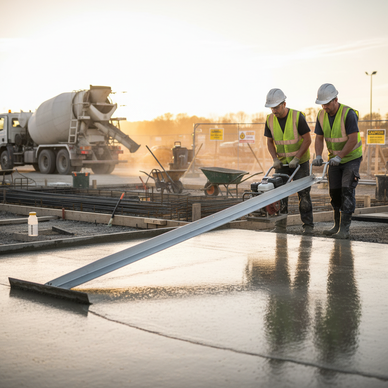 Light Gray Professional 3 Metre Concrete Screeder Beam for Efficient Leveling