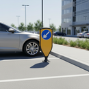 Light Gray Premium Retroreflective Reboundable Self-Righting Bollard - High Visibility