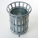 69 Litre circular steel open top litter bin (view 2)