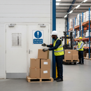 Gray Mandatory Fire Safety Door Sign - This Exit Must Be Kept Clear