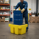 Dim Gray Premium Single Drum Spill Pallet for Safe Chemical Storage