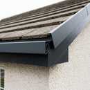 Aluminium Coping Stop End Upstand – Secret Fix — RAL 7016 (in use)