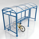 Modular shelter system with polycarbonate canopy and LED lighting (view 2)