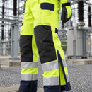 Hi-Vis Class 2 Waterproof Shell Trousers, Hi-Vis Yellow/Navy (view 2)