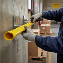 Black Premium Yellow Powder Coated Steel Handrail Tube - Durable Galvanised Finish, Custom Lengths and Diameters Available