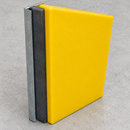 Shallow Dock Bumper with Cast Nylon Face - 465 x 275 x 110mm Yellow