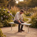 Sienna Heavy Duty Steel Perch Bench for Urban Spaces