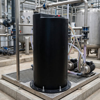 500 Litre Chemical Dosing Tank, MDPE, Stepped Top