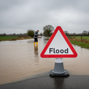 Gray Premium 750mm Triangle Cone Sign - High Visibility Safety Alert