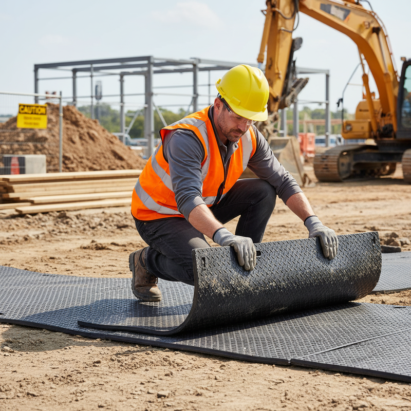 Rosy Brown Premium Single Sided Access Mat - 500mm x 3000mm x 15mm