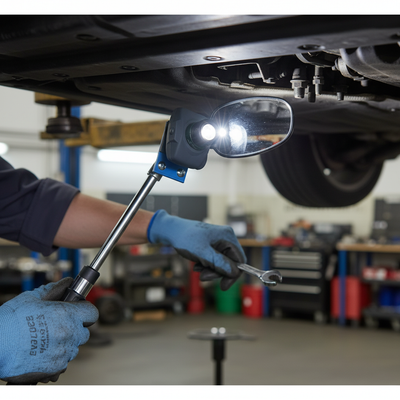Premium Clip-On LED Light for Inspection Mirrors - Batteries Included
