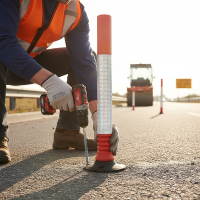 Premium Traffic Cylinder Delineator Post for Safety Management