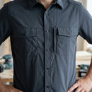 Short Sleeve Wicking Work Shirt with UPF 50+ - Navy (view 2)
