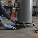 Dim Gray Premium Adhesive Cylinder Pads - Bitumen Glue Mats for Traffic Management