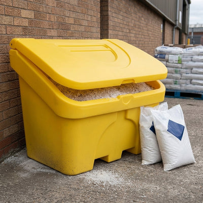 400 Litre Lockable Grit Bin with Forklift Channels