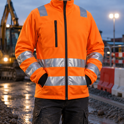 Hi-Vis Full Zip Work Jacket EN ISO 20471 Class 2/3 - High-Vis Orange