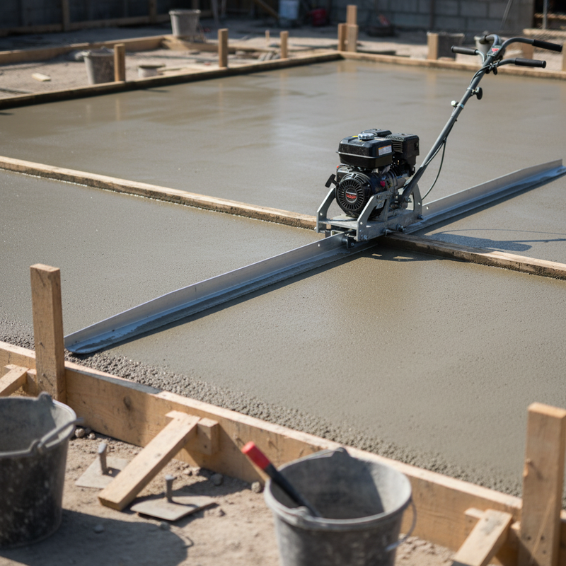 Rosy Brown Premium Concrete Screeder 1.8 Metre Beam for Efficient Surface Finishing