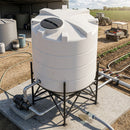 5900L Cone Tank, 45° Angle, UV Polyethylene, 2" Drain