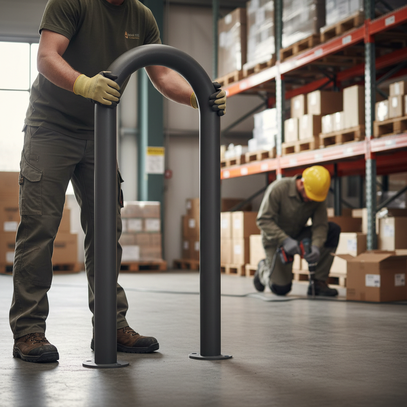 Dark Slate Gray Premium U-Shaped Impact Protection Barrier - 50mm Steel Tube