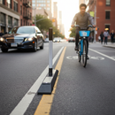 Dim Gray Premium Narrow Cycle Lane Defenders for Enhanced Cyclist Safety