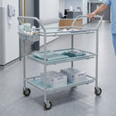 Small General Purpose Trolley with 3 Fire-Retardant Laminate Shelves