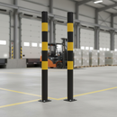 Dark Gray Premium High Visibility Crash Protection Bollard - 1500mm Above Ground