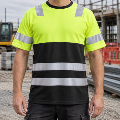 Class 1 Short Sleeve Safety Tee - Hi-Vis Yellow/Black