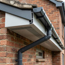 Aluminium Soffit Boards – Plain or Vented with Exterior Coating — RAL 7035 / 740mm Wide | Vented (in use)