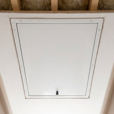 Insulated Metal Loft Hatch - Beaded Frame - 550x700mm