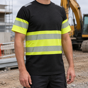 Class 1 High-Visibility Work Top - Black/Hi-Vis Yellow