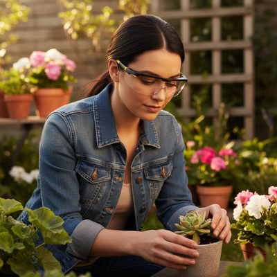 Professional Sports Style Clear Safety Glasses with Adjustable Arms and Comfortable Nose Bridge for Enhanced Protection