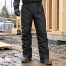 Waterproof Shell Work Trousers with Reinforced Leg - Black