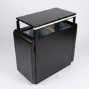 200 litre metal litter bin with slam lock and drain holes (view 2)