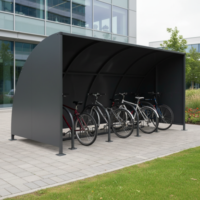 Premium Cycle Shelter with Curved Roof - 1m to 5m Lengths