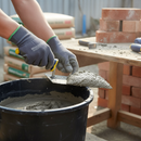 Dim Gray Premium Bucket Trowel with Soft Handle - 7 Inch Carbon Steel Blade