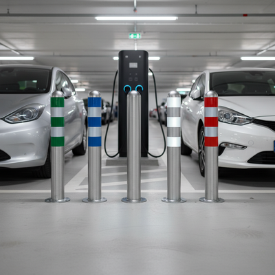 Heavy Duty EV Charging Point Protection Bollards - Surface Fix