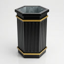84 Litre Hexagonal Fluted Open Top Litter Bin GRP (view 2)