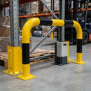 600 x 1000mm Steel Collision Protection Guard Yellow Black