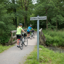 Dark Slate Gray Premium Cyclists Dismount Supplementary Plate for Road Signs