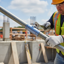 Light Gray Premium Galvanised Handrail Connector 38mm Diameter with Grooves for Secure Installation