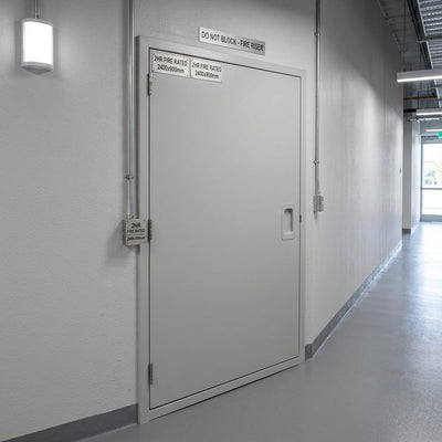 Metal Single Riser Door 2hr Fire Rated 2400x900mm